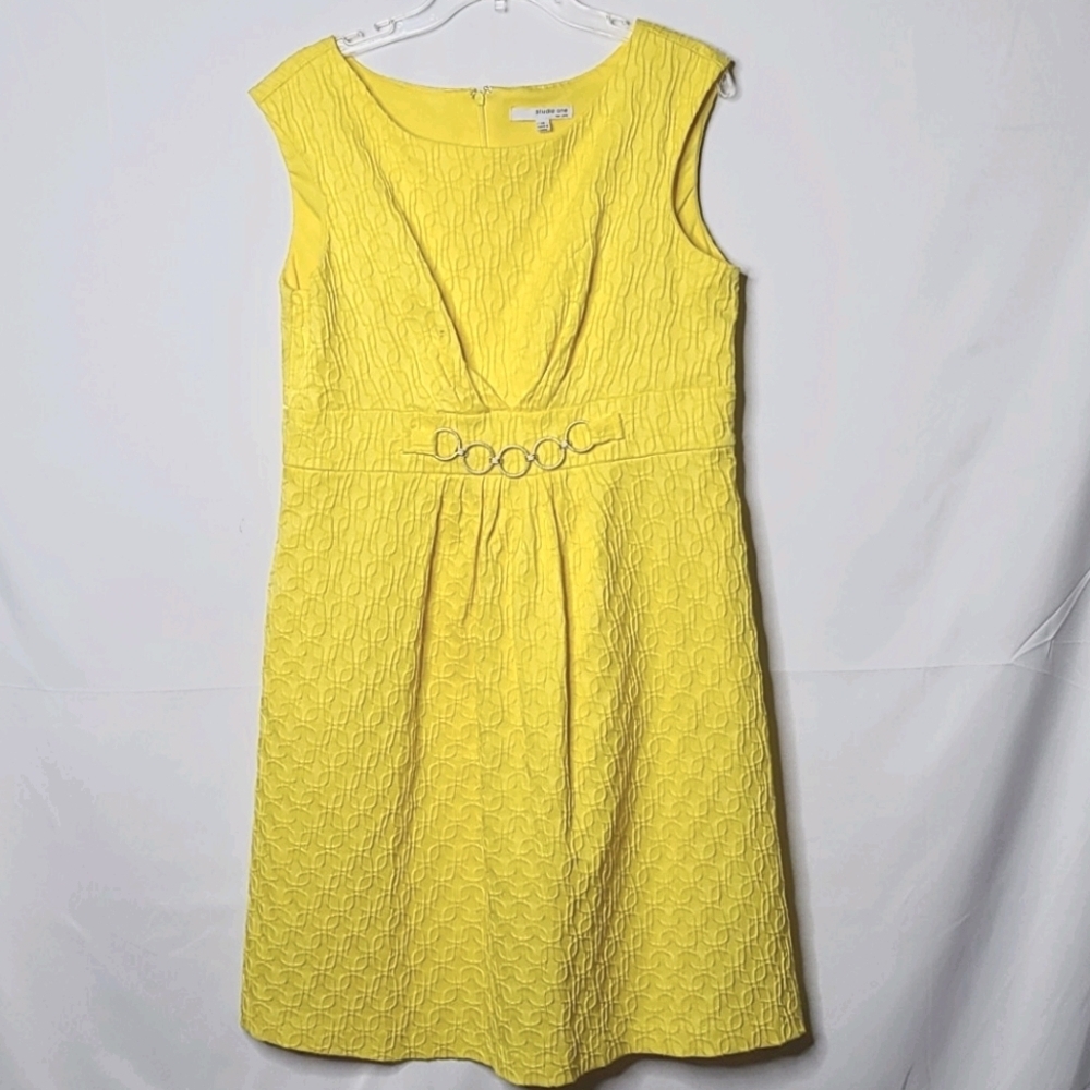 NWOT Studio One New York textured pleat dress 14
